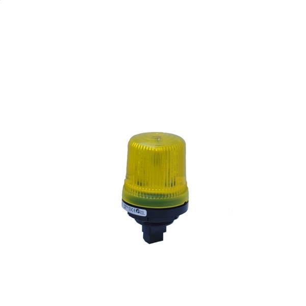 B100LDA230B.3 E2S  LED Beacon B100LDA 230vAC 3:YELLOW Permanent IP65 90-230vAC iø37 Panel Mnt.